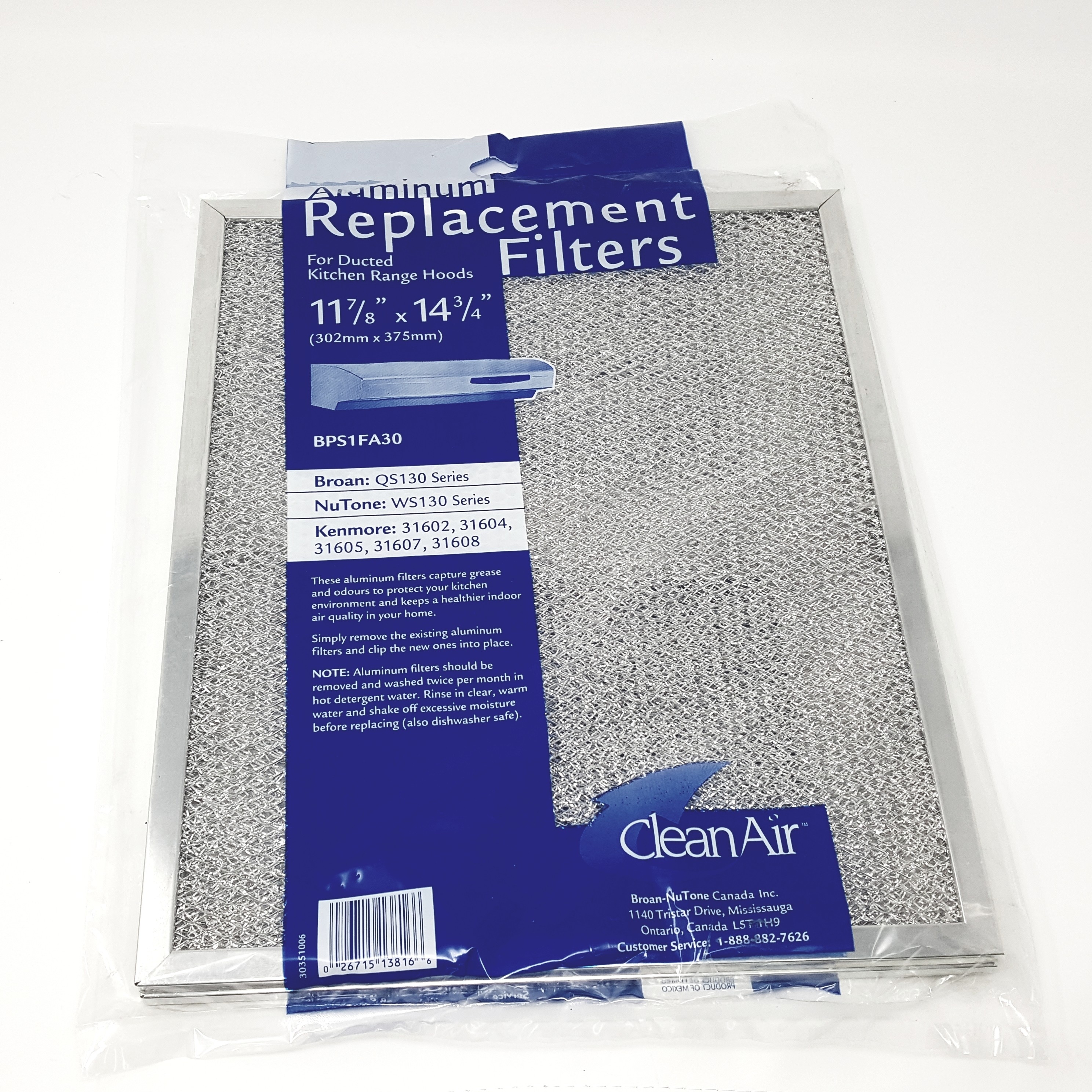 FILTRE ALUM.11 7/8X14 3/4X3/8 (2)ALLURE1